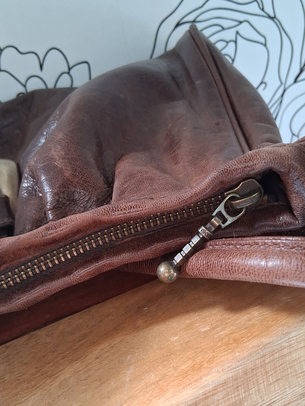 Vintage Jocasi London Slouchy Hobo Bag Brown Ram Leather - Picture 16 of 16